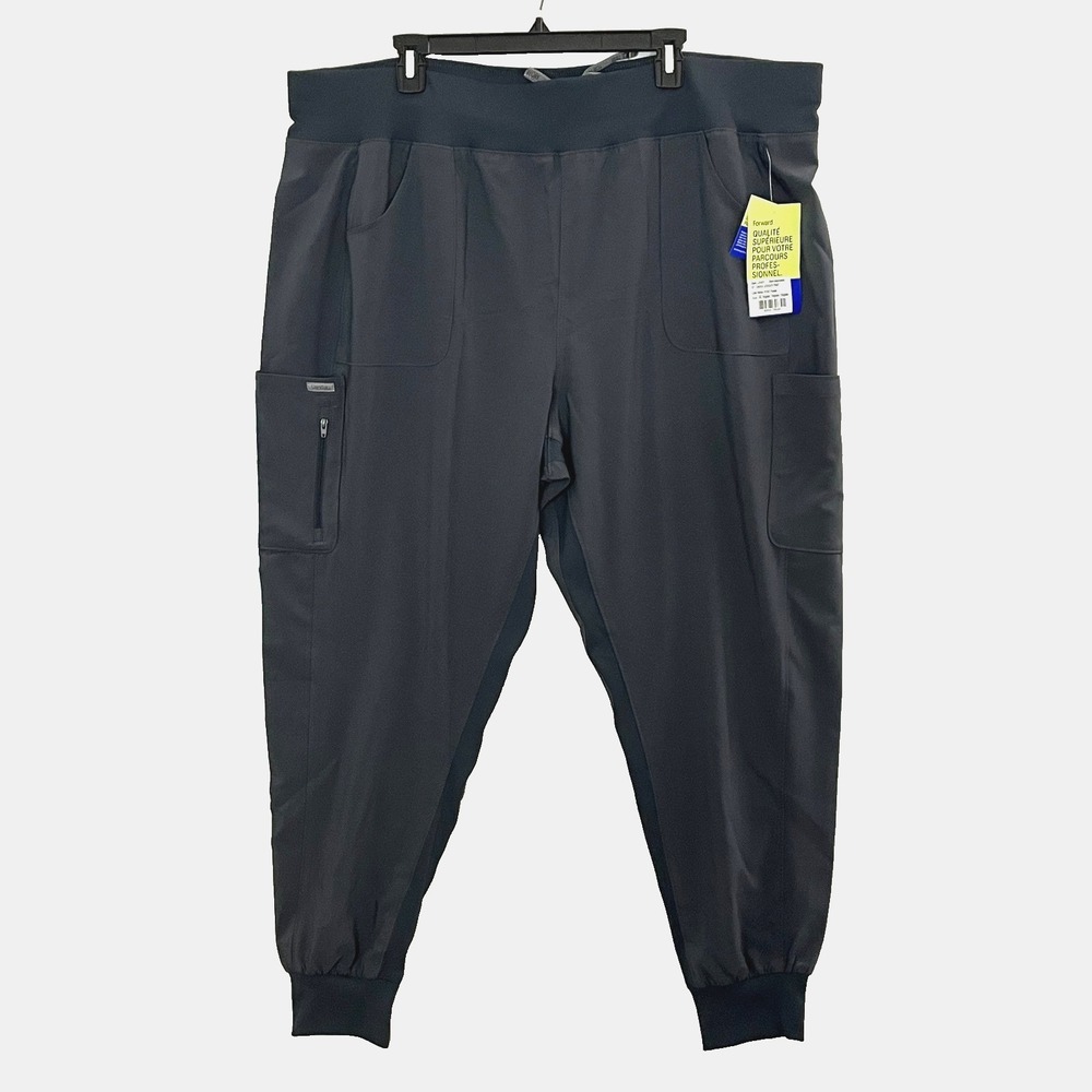 NEW Landau Forward 7 Pocket Jogger Scrub Pants Women's 3XL‎ Pewter Workwear